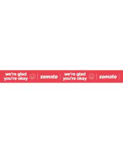 New Design Zomato Printed Tape, 45 Micron, 48mm, 55 Meter, English