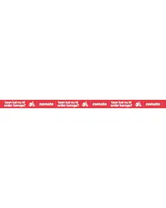 New Design Zomato Printed Tape, 45 Micron, 24mm, 55 Meter, Punjabi